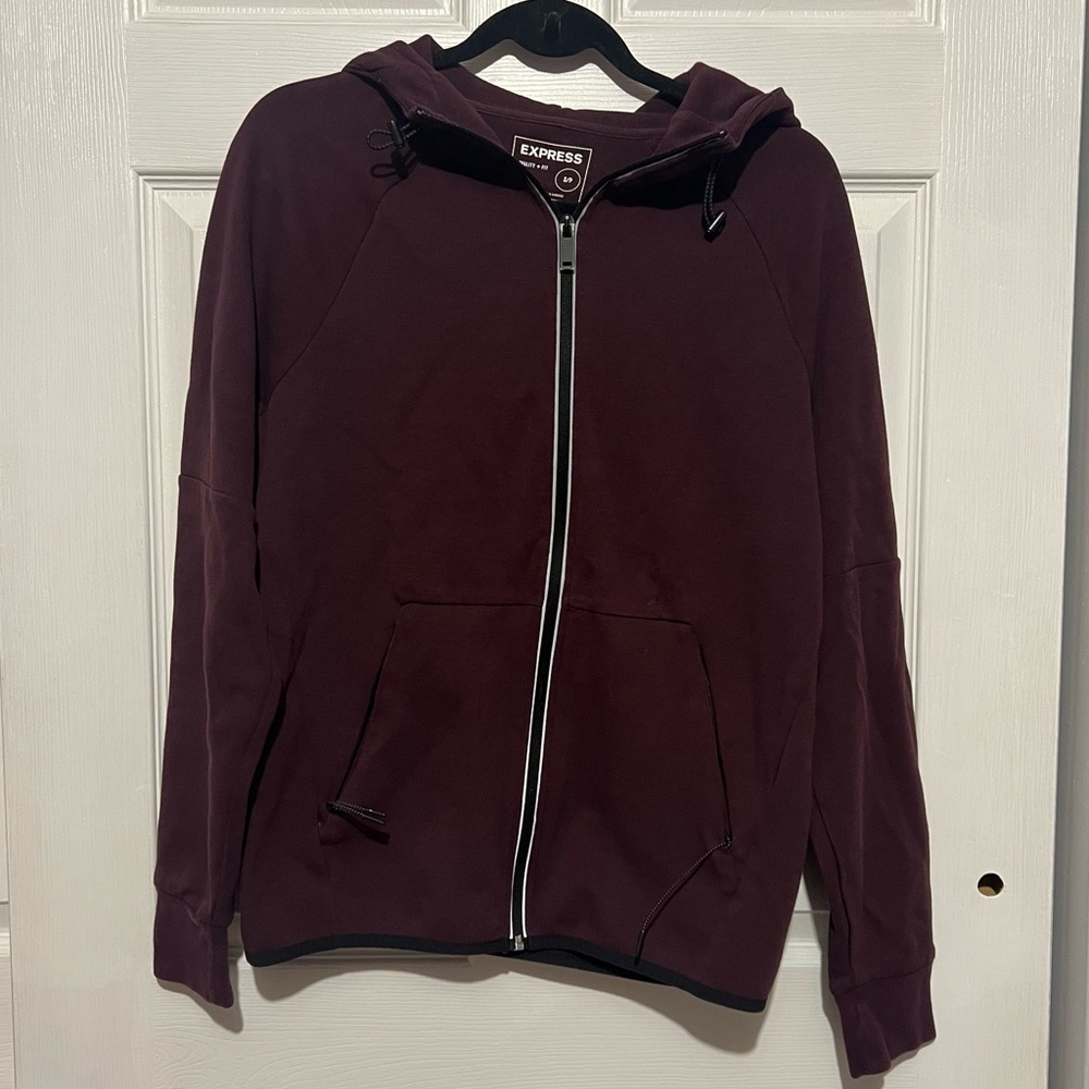 💗 Express - Mens Burgundy Zip-Up Jacket‎